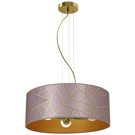 Milagro - Lampa wisząca ZIGGY PINK Gold/Pink 3xE27