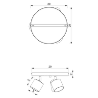 Lampa sufitowa Dixie 3xGX53 Biały