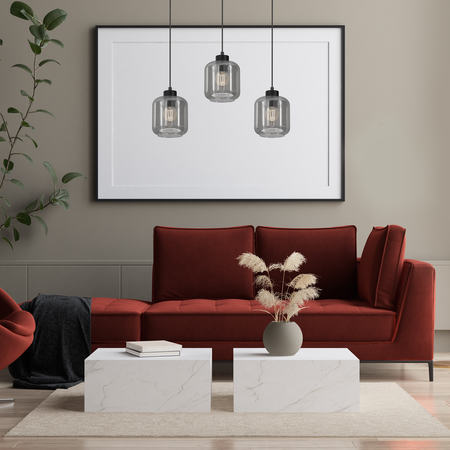 Milagro - Lampa wisząca SOMBRA SMOKED  3xE27