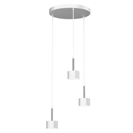 Milagro - Lampa wisząca ARENA WHITE/SILVER 3xGX53