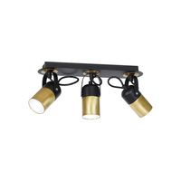 Milagro - Lampa sufitowa WILSON BLACK 3xGU10