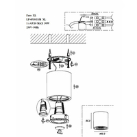 Oprawa natynkowa Faro czarna IP65 1xGU10