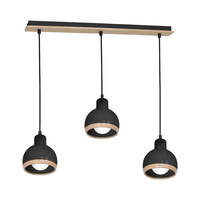 Milagro - Lampa wisząca OVAL BLACK 3xE27