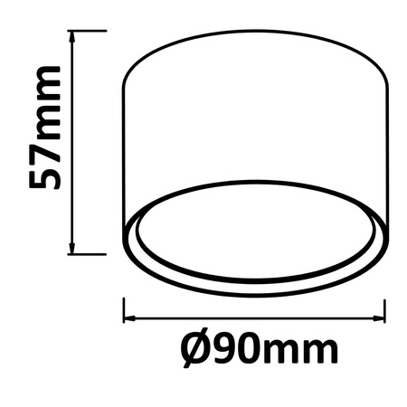 Kendal oprawa natynkowa czarna IP54 LP-6331/1C IP54 BK