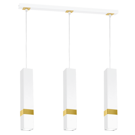 Milagro - Lampa wisząca VIDAR WHITE/GOLD 3xGU10