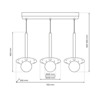 Milagro - Lampa wisząca FUTURA 3xG9