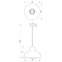Lampa Wisząca HARALD GOLD/WHITE 1xE27