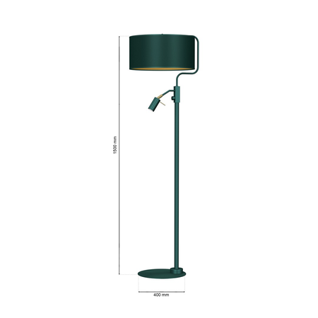 Milagro - Lampa stojąca VERDE GREEN 1xE27 + 1x mini GU10