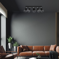 Milagro - Lampa Sufitowa DANTE BLACK/SILVER 5x mini GU10