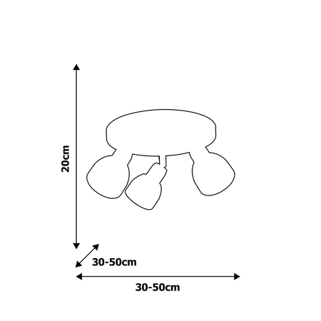 Milagro - Lampa sufitowa PIK WHITE 3xE27