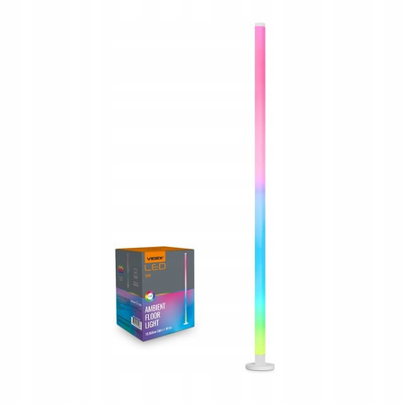 Lampa Podłogowa LED RGB + White 1,5m Wysokości Nastrojowe Oświetlenie VIDEX VL-TF20-RGB