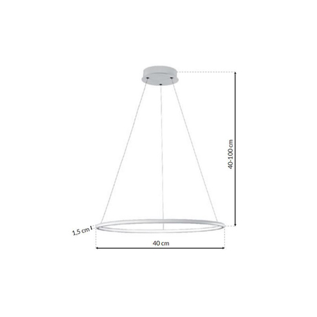 Milagro - LAMPA WISZĄCA ORION WHITE 22W LED