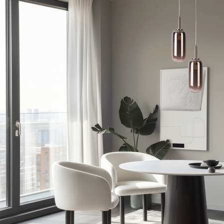 LAMPA WISZĄCA FIUGGI 1 SREBRNY