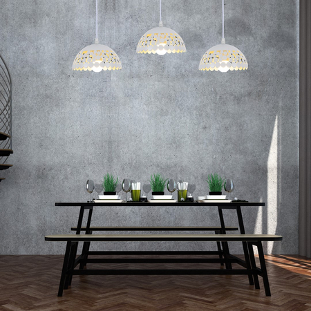 Milagro - Lampa wisząca LISA WHITE 3xE27