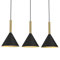 Milagro - Lampa wisząca PERU BLACK 3xE27