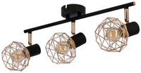 ACROBAT LAMPA SUFITOWA LISTWA 3X40W E14 CZARNY KLOSZ ZŁOTY