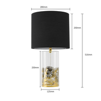 Lampa stołowa Sunflower czarno - transparentna 1xE27