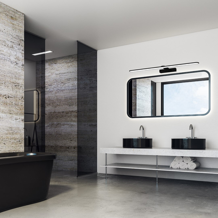 Milagro - Kinkiet SPLASH BLACK 60cm 12W LED