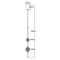 Lampa wisząca Vaku złota LED 4000K