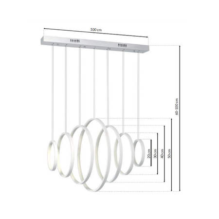Milagro - LAMPA WISZĄCA VERTIGO 96W LED