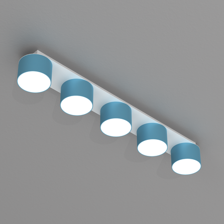 Milagro - Lampa sufitowa DIXIE Blue/White 5xGX53