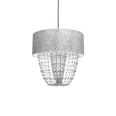 Milagro - Lampa wisząca ALMERIA SILVER/BLACK 1xE27