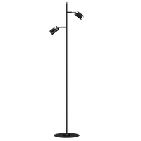Milagro - Lampa podłogowa JOKER BLACK/CHROME 2xGU10
