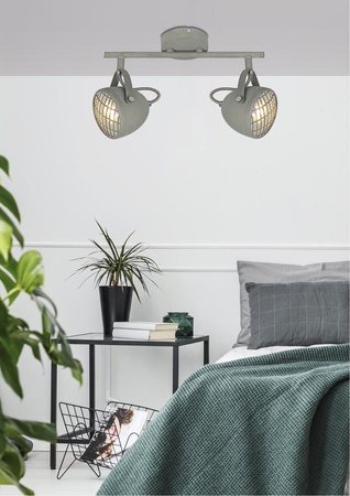 PENT LAMPA SUFITOWA LISTWA 2X50W GU10  BETONOWY SZARY