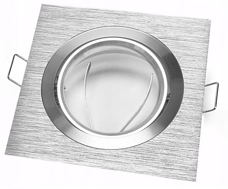 Oprawa halogenowa GU10 sufitowa ruchoma srebrna aluminium