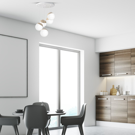 Milagro - Lampa wisząca SFERA WOOD 5xE14