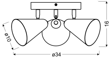AMOR LAMPA SUFITOWA PLAFON 3X40W E14 JASNY RÓŻ
