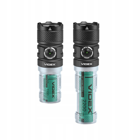 Latarka LED Videx 1500 Lumenów Barwa 5000K USB C IP66 Zasięg do 220m VLF-A298