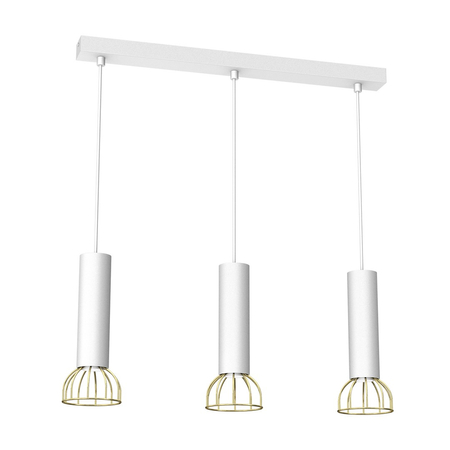 Milagro - Lampa wisząca DANTE White/Gold 3x mini GU10