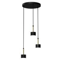 Milagro - Lampa wisząca ARENA BLACK/GOLD 3xGX53