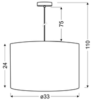 ARABESCA LAMPA WISZĄCA 33X33X24 1X60W E27 KREMOWY (ABAŻUR 77-19441 Z ZAWIESIEM 85-10608)