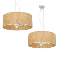 Milagro - Lampa wisząca CORK White/Cork 3xE27