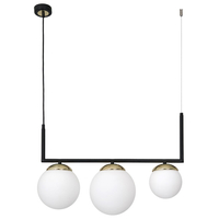 Milagro - Lampa wisząca SPARTA BLACK / GOLD 3xE14