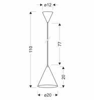 LAMPA WISZĄCA VOSS 1 ŻÓŁTY