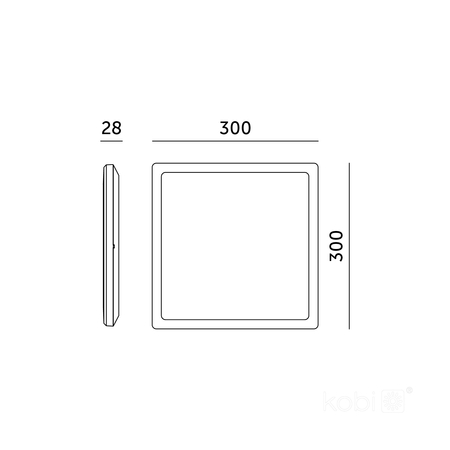 Plafon LED NIVERA SQUARE 18W 3CCT LX IP54 biały Kobi Premium
