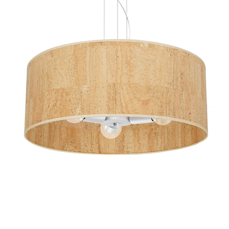 Milagro - Lampa wisząca CORK White/Cork 3xE27