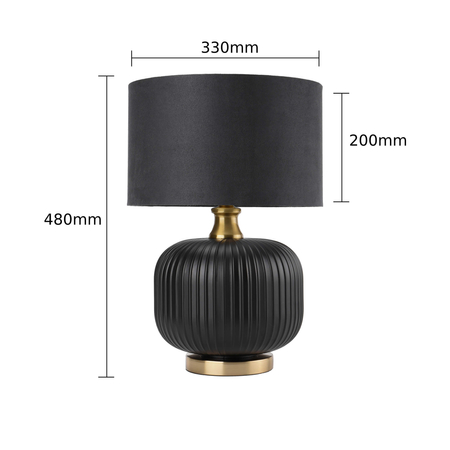 Lampa stołowa Tamiza 48 cm czarna 1xE27