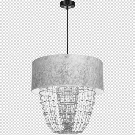 Milagro - Lampa wisząca ALMERIA SILVER/BLACK 1xE27