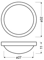 Candellux - Roda Lampa Sufitowa Plafon 325  E27 2X60W Chrom