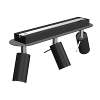Milagro - Lampa sufitowa PRESTON BLACK/CHROME 3x mini GU10