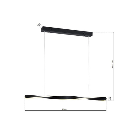 Milagro - Lampa wisząca SWIRL 24W LED
