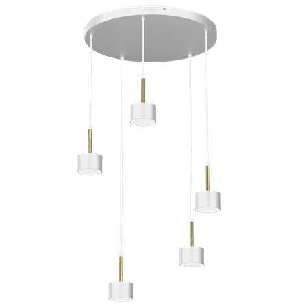 Milagro - Lampa wisząca ARENA WHITE/GOLD 5xGX53