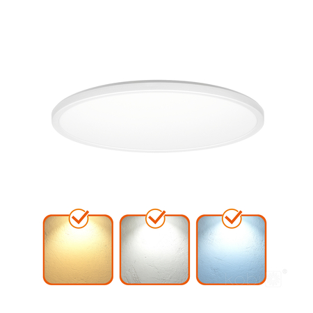 Plafon LED NIVERA CIRCLE 32W 3CCT IP54 biały Kobi Premium