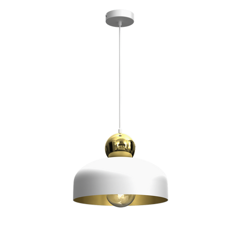 Lampa Wisząca HARALD GOLD/WHITE 1xE27