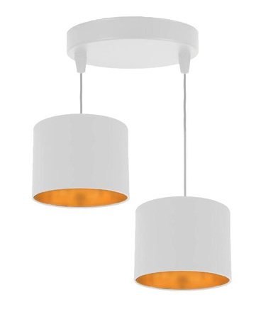 Candellux - Atlanta Lampa Wisząca Biały Talerz 2X40W E27 Abażur Biały