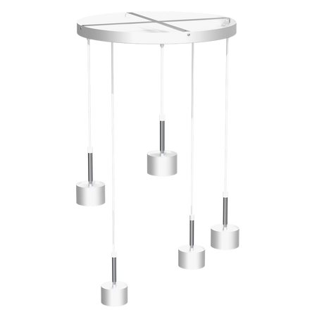 Milagro - Lampa wisząca ARENA WHITE/SILVER 5xGX53